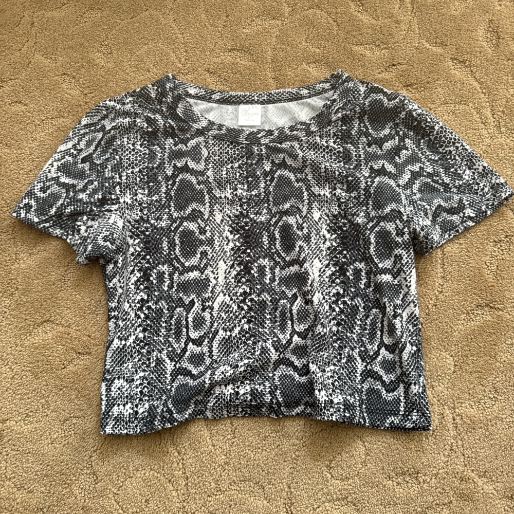 Snakeskin crop top